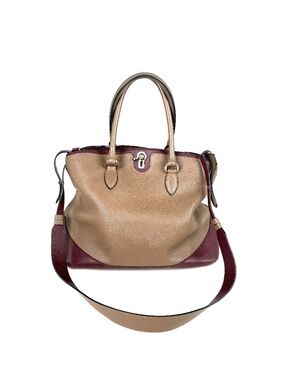 Moynat Josephine MM Bi Color Taupe Medoc Shoulder Crossbody Bag